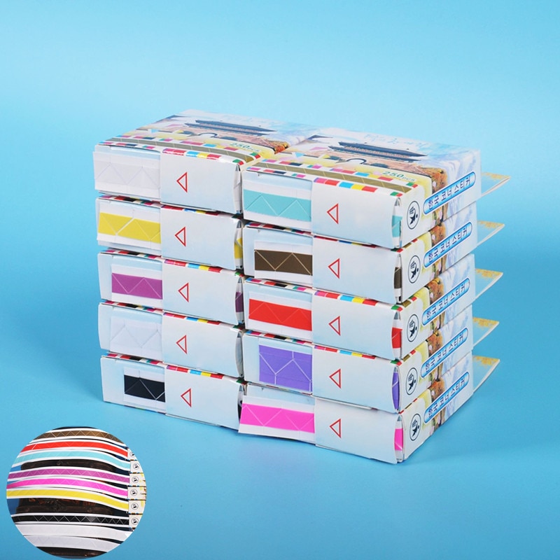 Autocollant d'angle de Photo en PVC, 250 pièces, Scrapbook auto-adhésif, Protection d'albums Photo, papier de décoration de couleur unie, artisanat Simple, bricolage