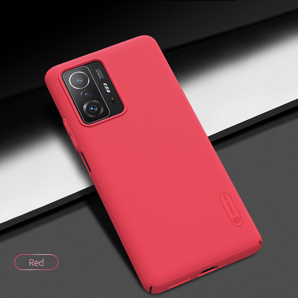 For Xiaomi Mi 11T /11T Pro Case Nillkin Super Frosted Shield Hard Plastic Matte Phone Case For Xiaomi 11T Pro Back Cover: For Mi 11T Pro / Red