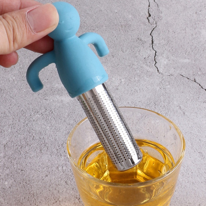 4Pcs Ultra Fine Mesh Stainless Steel Tea Infuser Tea Strainer Multifunctional Kitchen Tools Humanoid Tea Leak