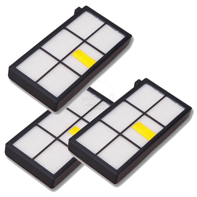 Para iRobot Roomba 960 900 891 800 Series accesorios repuestos Kit de reposición de aspiradora Cepillo Lateral de goma filtro HEPA: Verde claro
