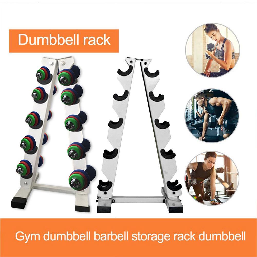 A-frame-estante para Mancuernas, soporte resistente de 5 niveles para almacenamiento de mancuernas, para gimnasio en casa