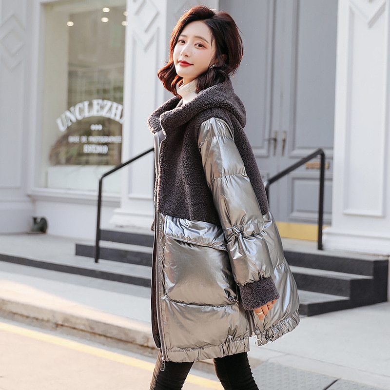 Winter Coat Women Oversize Winter Down Jacket Plus Size Woman Coats Windproof Wool Hooded Thicken Warm Jackets