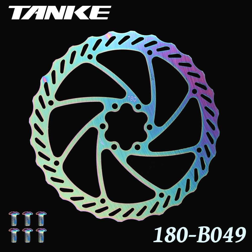 TANKE Bike Disc Brake 140 160 180 203 Rotors With Bolts Hydraulic Brake Road Mountain Bicycle MTB Oil Slick Rotor Bicycle Parts: VIOLET/紫罗兰