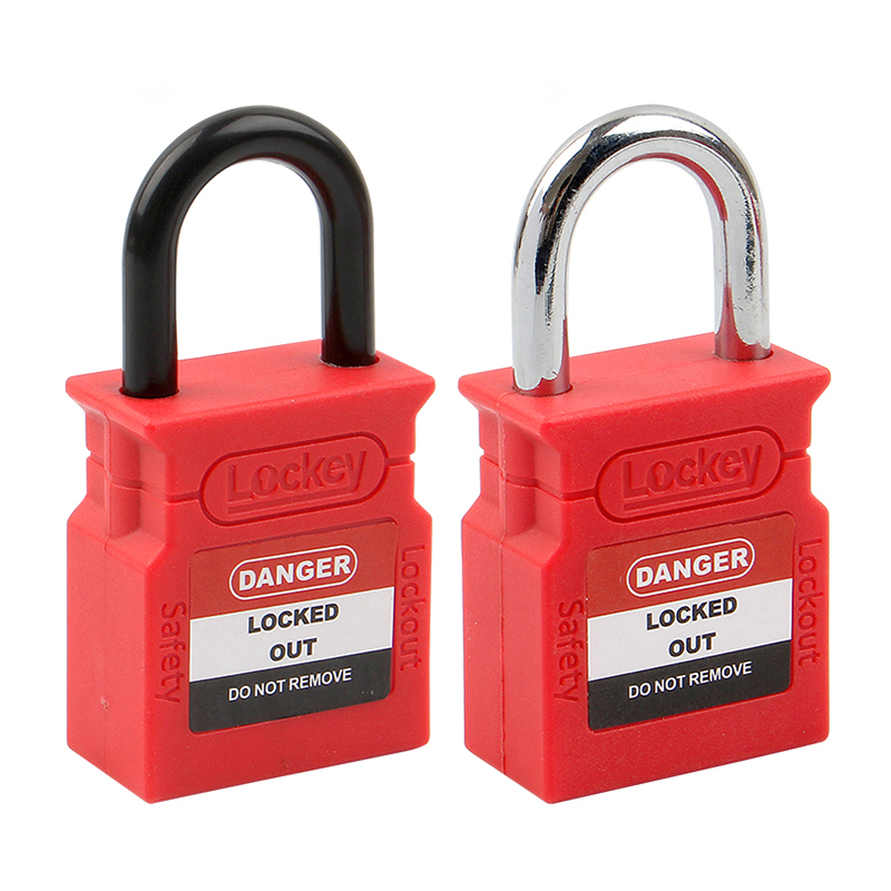 Lockey Upgrade ABS Security Padlock Insulation Nylon Plastic Shackle Maintain Safety Lockout Padlock Lock Loto Tagout