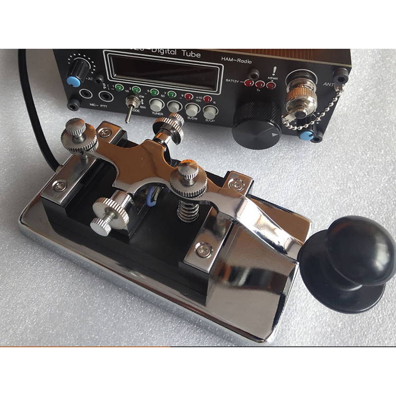-K4 Manual Telegraph Key Morse Key CW Key Fit For Shortwave Radio Morse Code Practices CW Communications