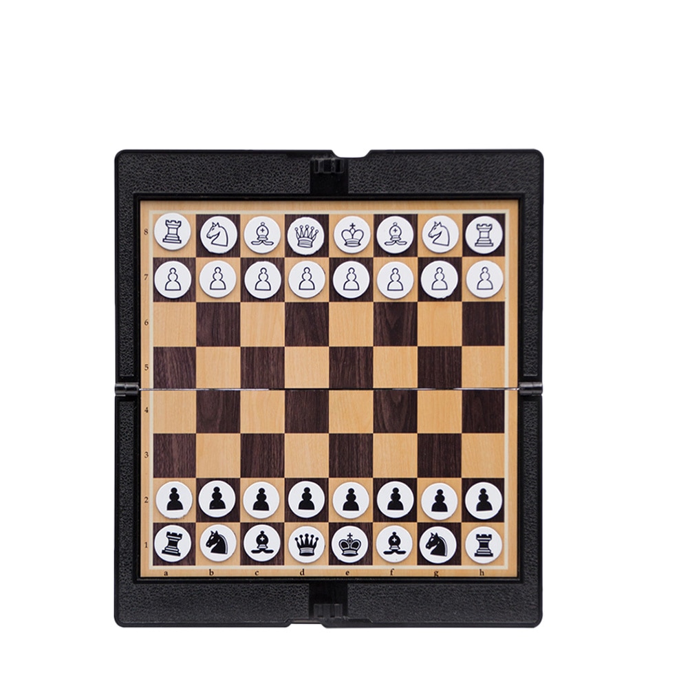 Foldable Chess Checkers Clipboard Magnetic Chess Backgammon Board Portable Classic Educational International Draughts Toy