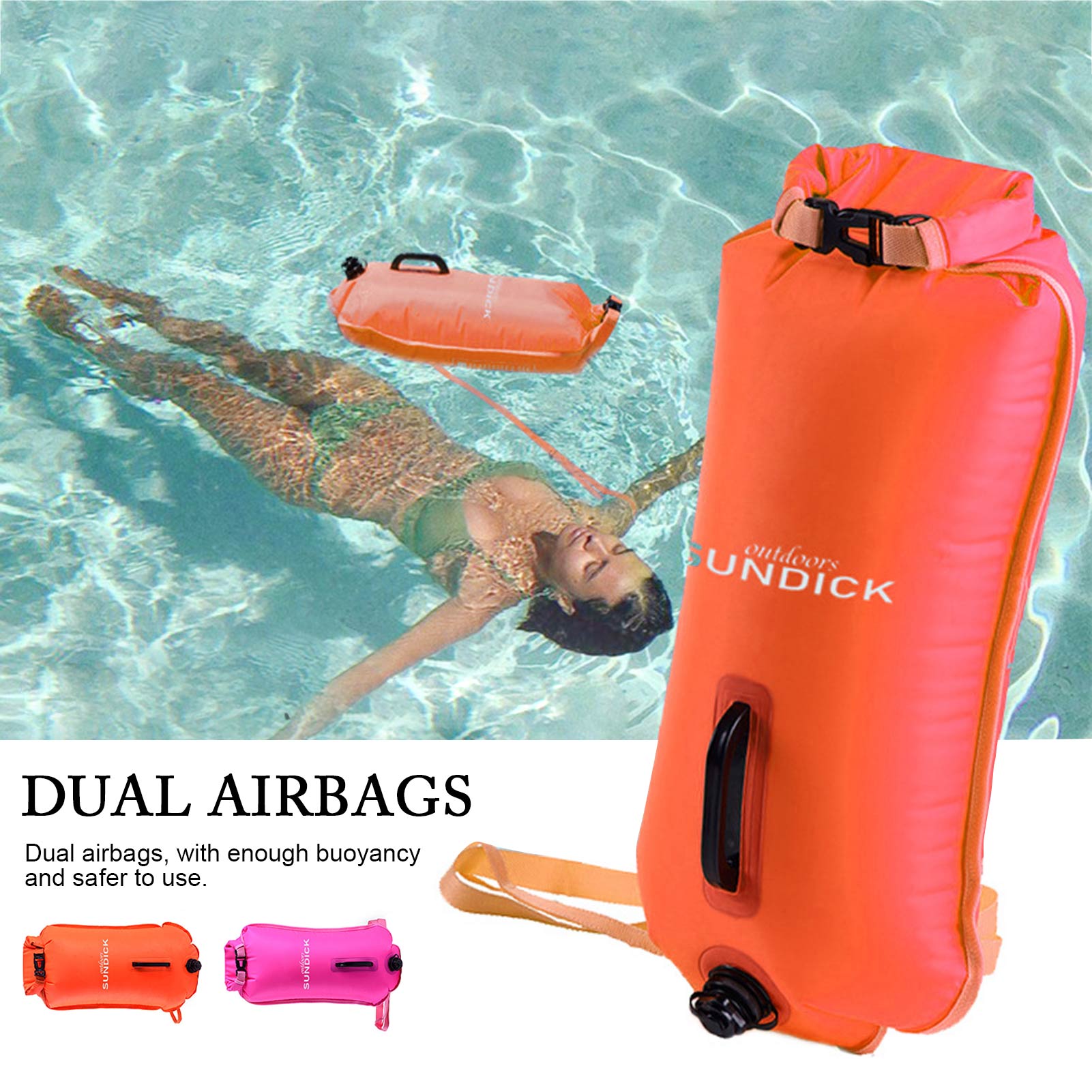 Veiligheid Zwemmen Boei Veiligheid Float Air Dry Bag Voor Zwemmers Waterdichte Zwemmen Opbergtas