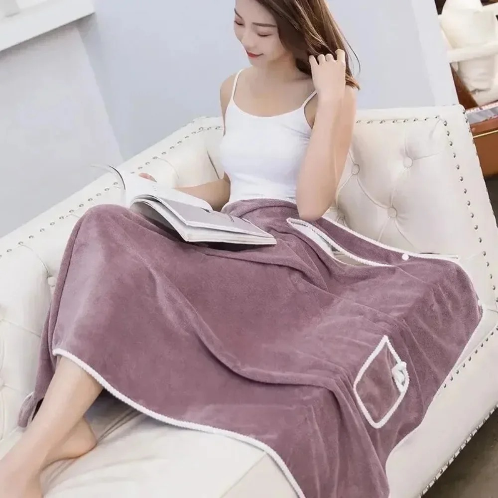 Toallas de baño para mujer, toalla suave y absorbente, vestido, ropa de baño de secado rápido, albornoces de Spa para playa, ropa de lavado, toalla de secado rápido