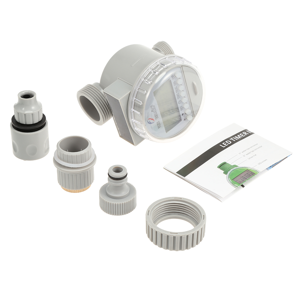 FUJINIRRIGATION Garden Watering Solar Water Timer Automatic Watering Irrigation Controllers System LCD Digital Irrigation Timer