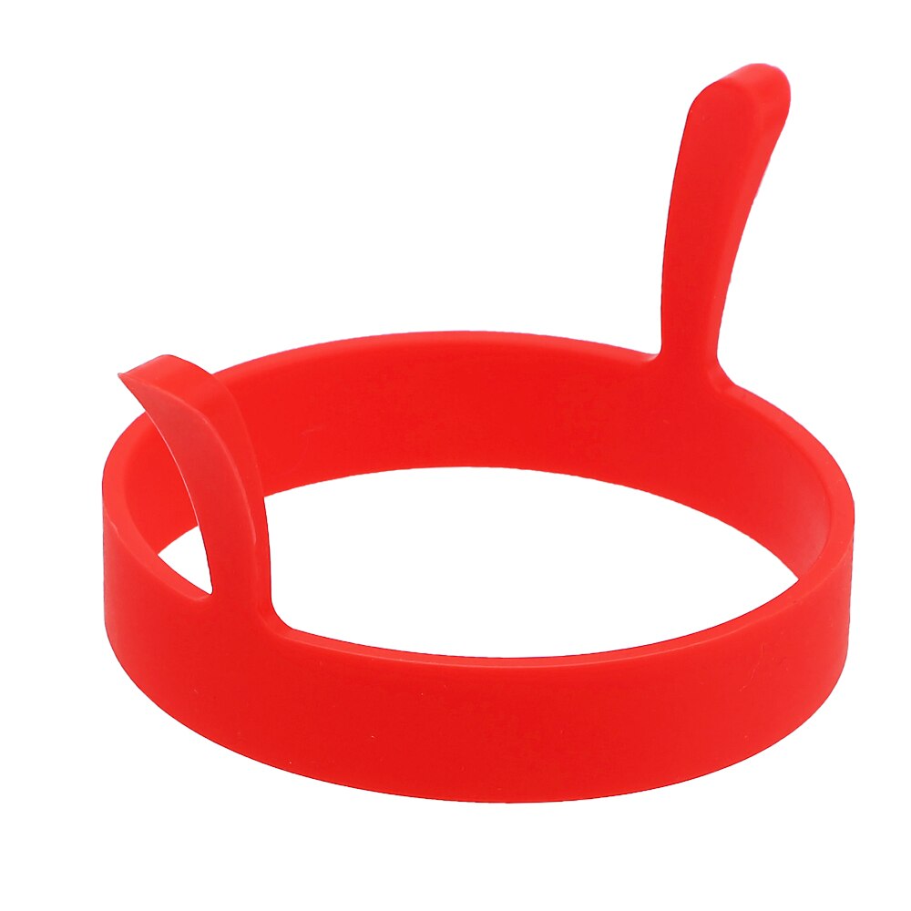 Omelette oeuf frit Shaper outil de cuisson anneau de crêpe Silicone Non toxique accessoires de cuisine oeuf rond moule: Rouge
