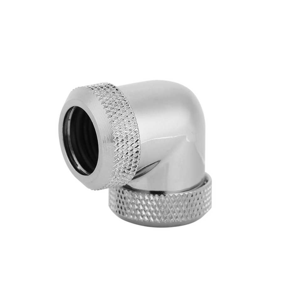 OD /4 Dual Thread 90 Degree Elbow Tube Connector Adapter for PC Water Cooling