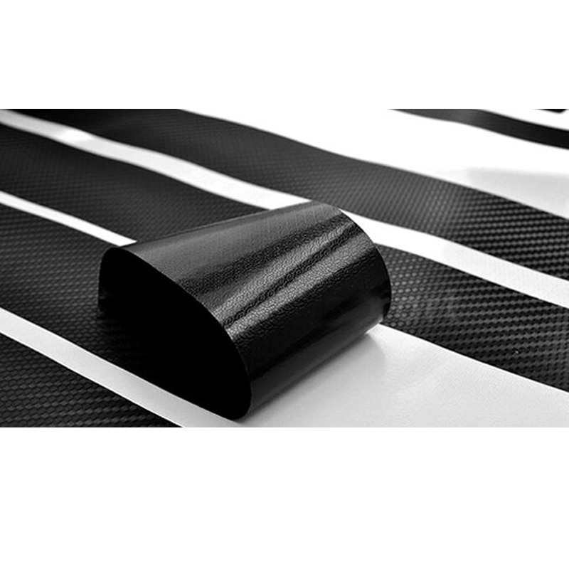 Pour Volkswagen VW Tiguan L fibre de carbone Style voiture porte anti-coup de pied protection Film voiture autocollants 4 pièces