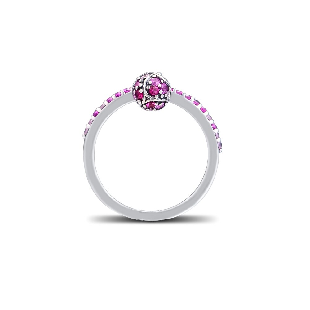 Pfirsich Blüte Blume Knospe Ring Echtem 925 Sterling Silber Ringe Für Schmuck Machen Frau DIY Weibliche Ringe Party Hochzeit