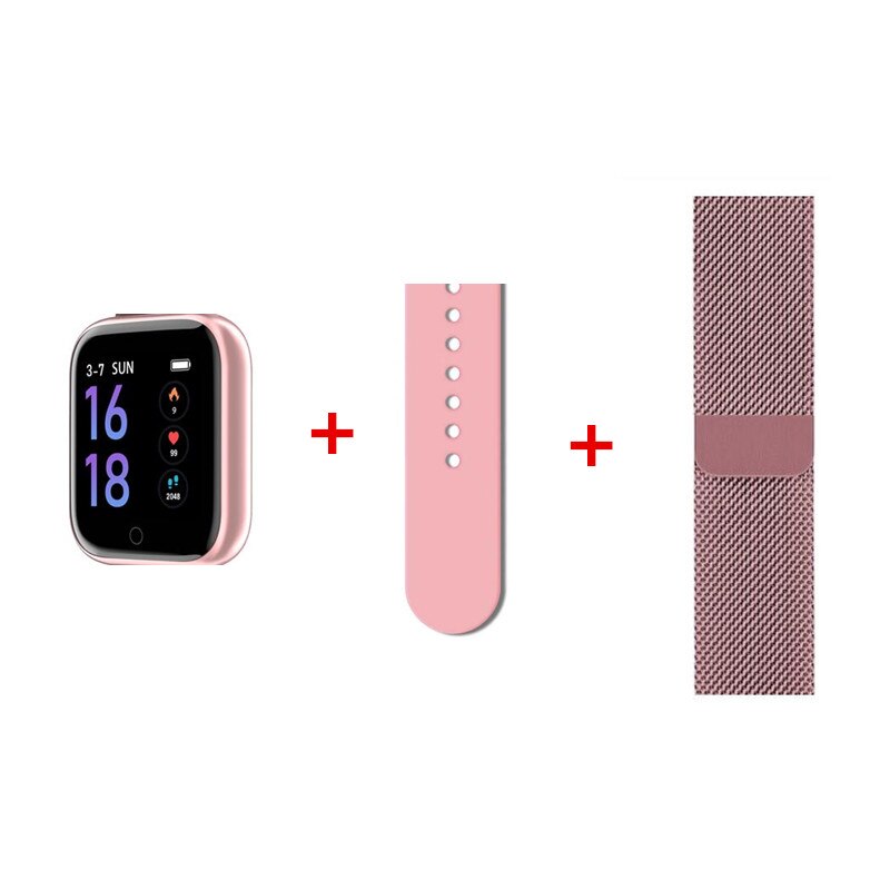 W26M 40MM Clever Uhr Serie 6 Bluetooth Anruf 1,57 Zoll Bildschirm EKG Herz Bewertung Monitor Wasserdichte Smartwatch PK IWO MAX 8 12 13: Rosa hinzufügen Stahl