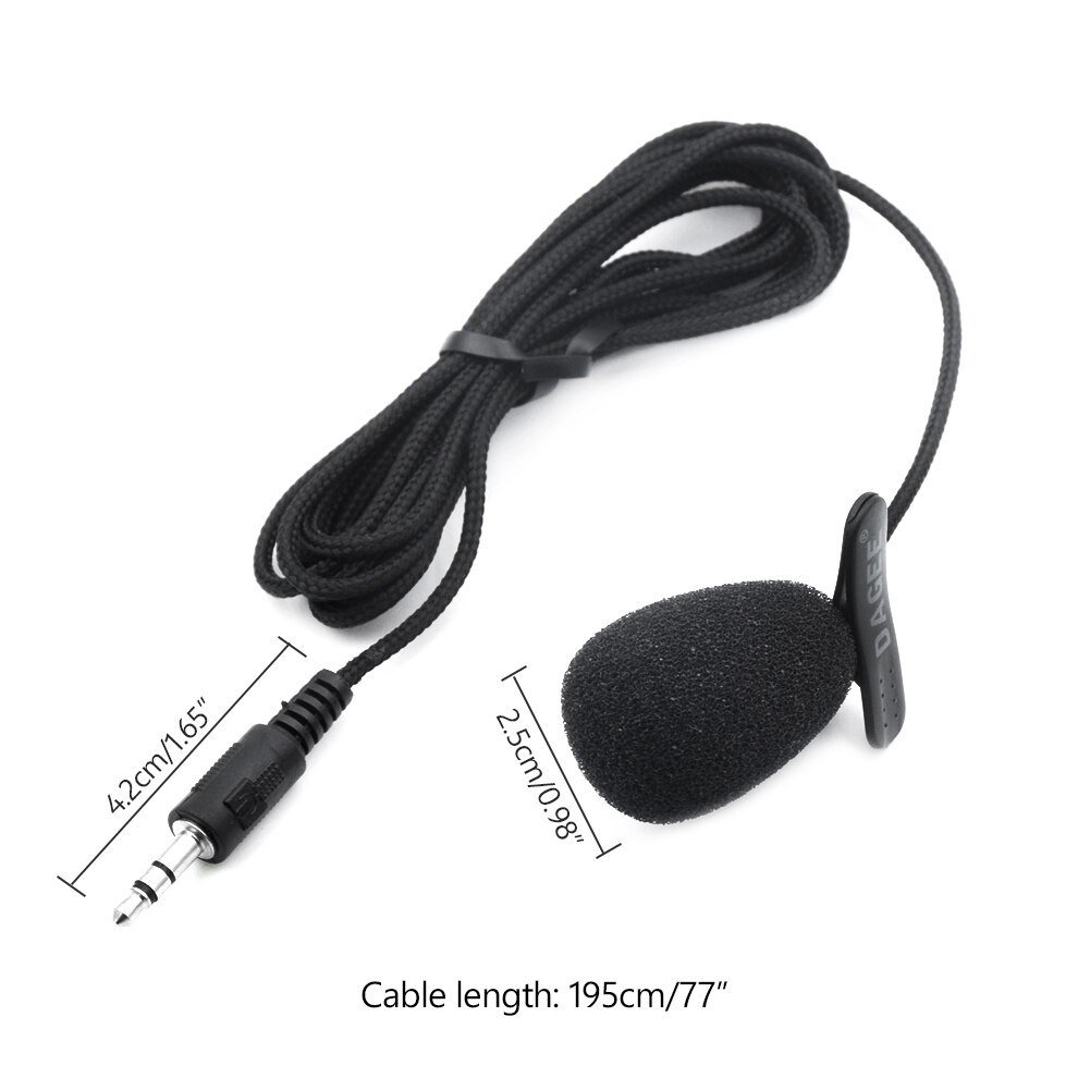 3.5mm minimikrofoner svanhals/slagslag clip-on lavalier mikrofon för mobiltelefoner surfplatta bärbara datorer tal föreläsningar online chatting: Klippmikrofon