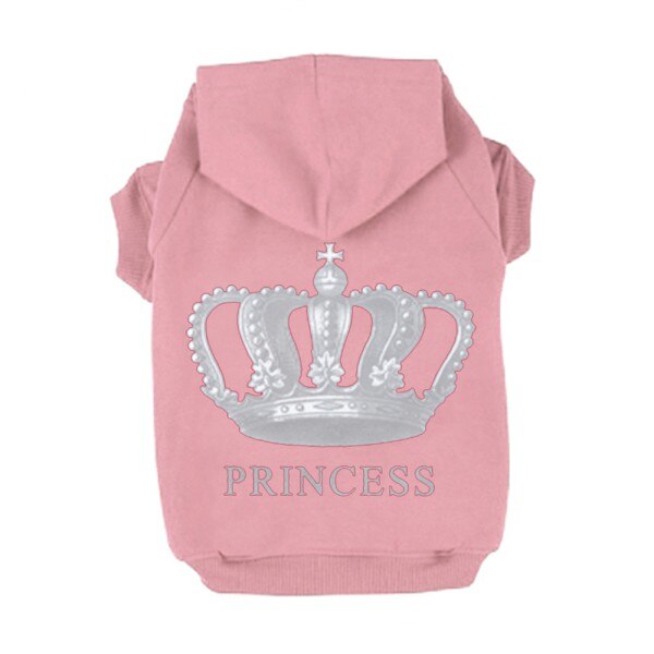 Kroon Hond Hoodie Trui Prinses Gedrukt Hond Huisdier Trui Sweatshirts Herfst Winter Hooded Kleding Honden