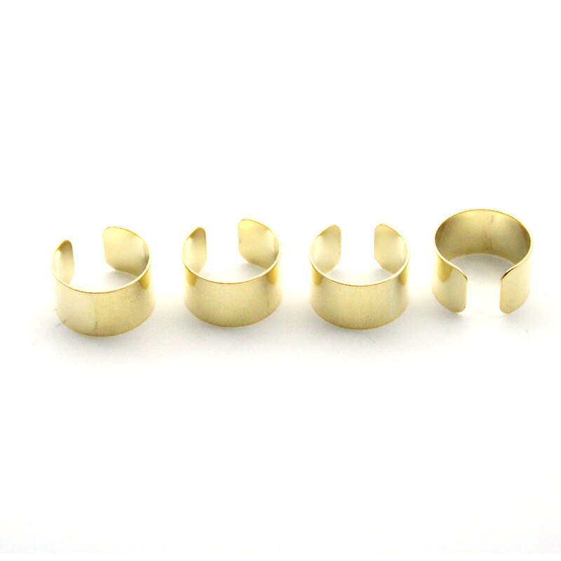 20pcs/lot Stainless Steel Gold Earrings Findings Body Jewelry No Pierced Non-piercing Ear cuff Ear Clip Earrings for Women Men: gold