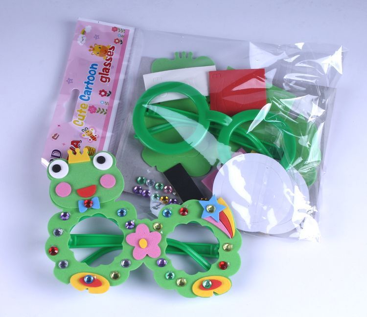 8 pièces enfants bricolage manuel EVA dessin animé jouet bébé école art artisanat jouets éducatifs petite enfance bébé lunettes