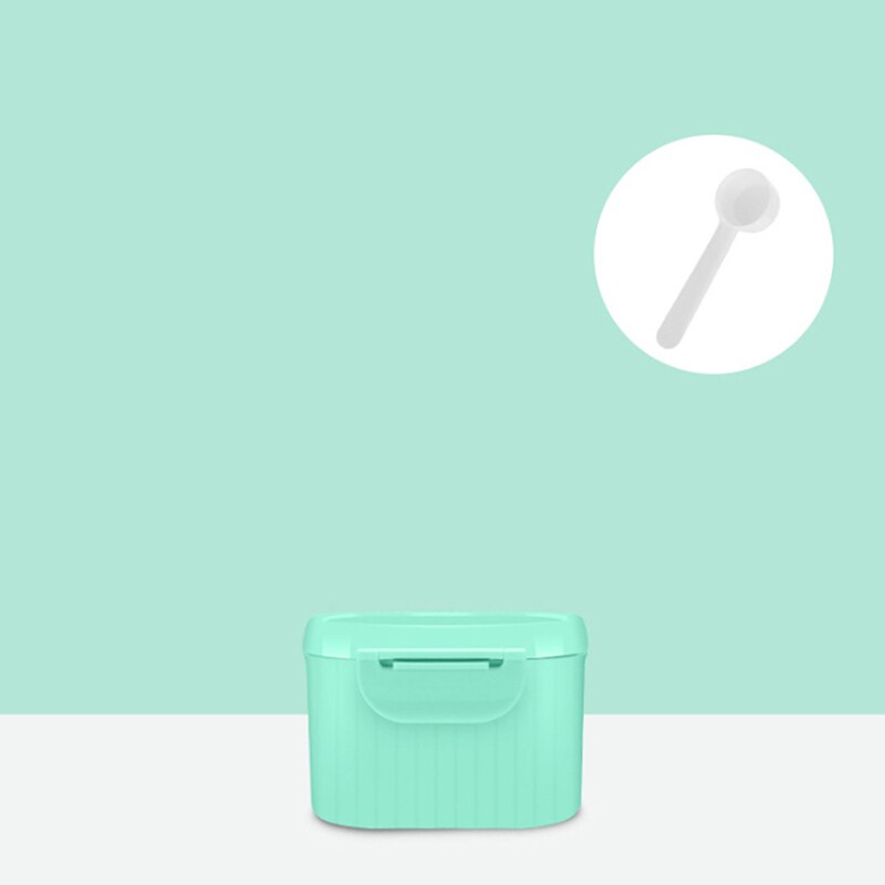 Bebé de almacenamiento de alimentos de bebé, almacenamiento de leche en polvo fórmula dispensador de recipientes contenedor de comida tanque de plástico de PP de una sola capa: green S