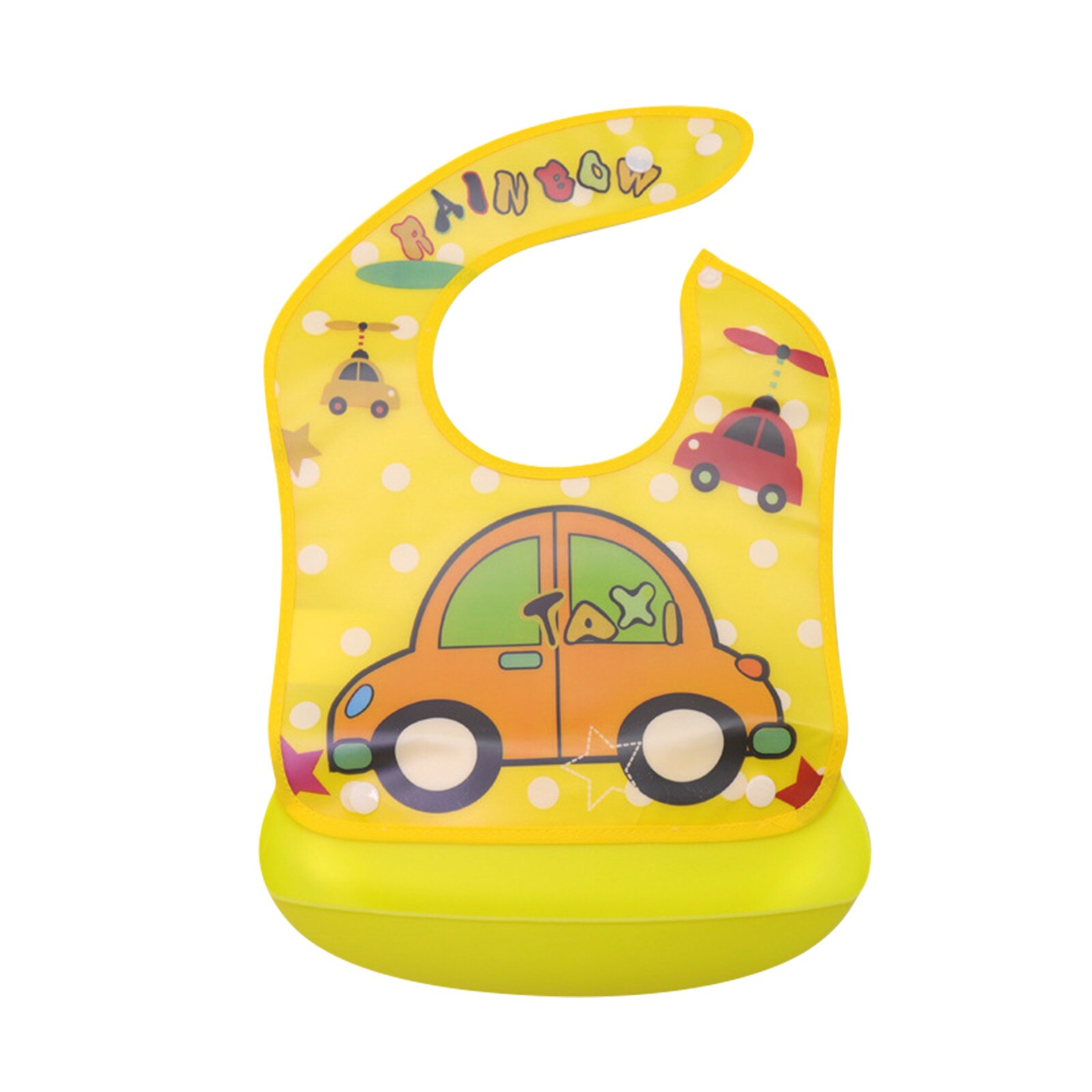 Kinderen Bib Peuters Baby Herbruikbare En Wasbare Zachte Cartoon Slabbetjes Met Silicone Voedsel Catcher Babies Accessoires Houden Schoon: A