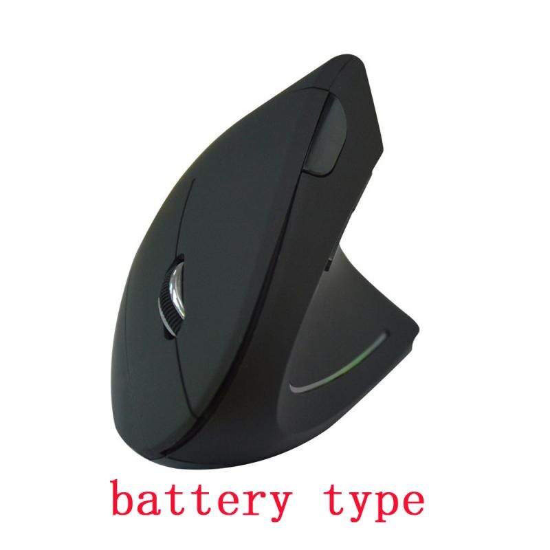 2 Types souris sans fil ergonomique souris verticale optique 800 1200 1600 DPI 6 boutons souris pour ordinateur portable périphériques: battery