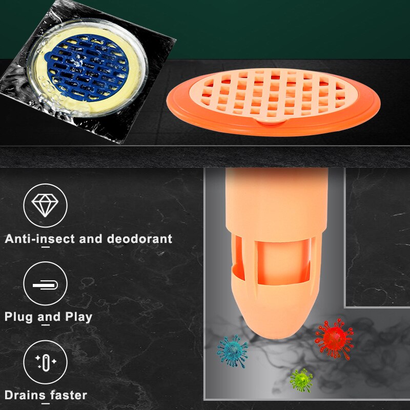 Anti-insect And Deodorant Floor Drain Kitchen Sink Strainer Bathroom Anti Toilet Sewer Smell Soft Sealant to Prevent Odor