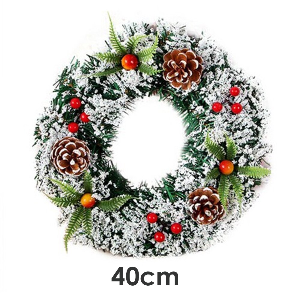 Kerstkransdecoratie voor aan de muur, kerstfeest, deurkrans, ornament, woonaccessoires: 40cm