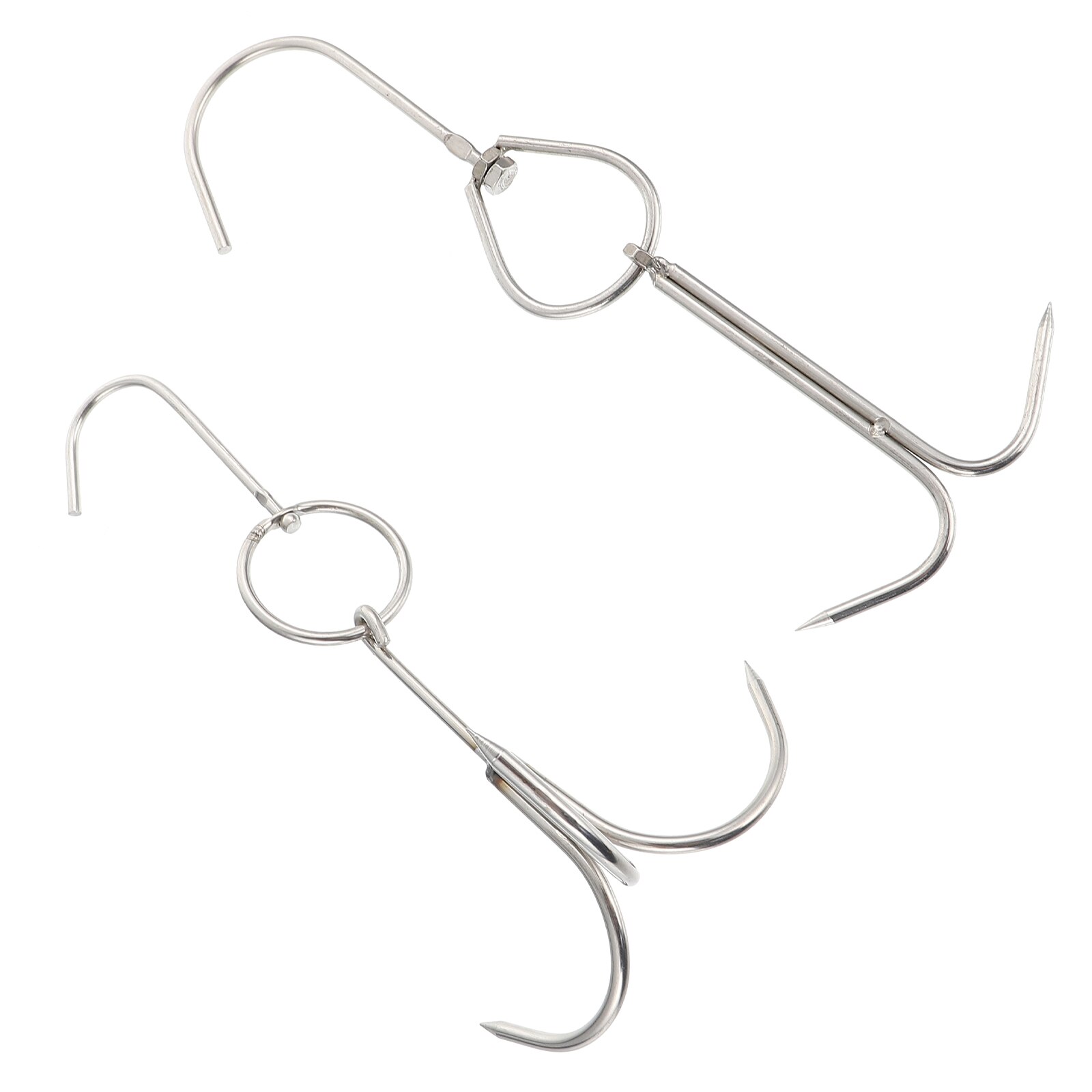 2pcs Hooks Meat Processing Hooks Grill Hooks Roast Lamb Hooks Hams Hooks for Indoor Supermarket Home