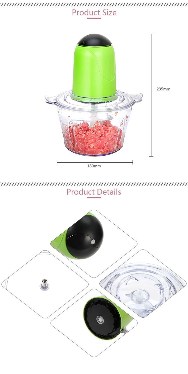 Elektrisk kødkværn multifunktionel baby foodprocessor 2l kødkværn blender juicer madmixer frugt elektrisk blender