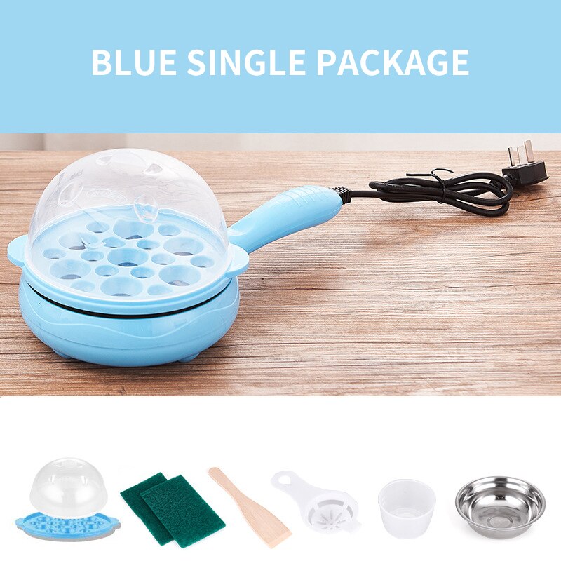 Mini Fried Eggs Artifact Non-Stick Electric Frying Pancake Egg Inserted Cooker Frying Double-layer Food Steamer Electric Pan: E