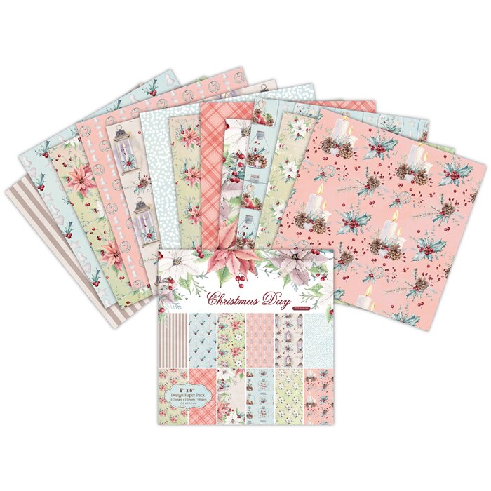 Christmas day Scrapbooking paper pack of 24 sheets handmade craft paper craft Background pad 53