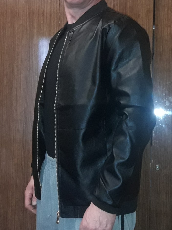 Höst vinter läderrock för män koreansk slim fit läder basebollkrage fritidskläder för man pu jacka svart