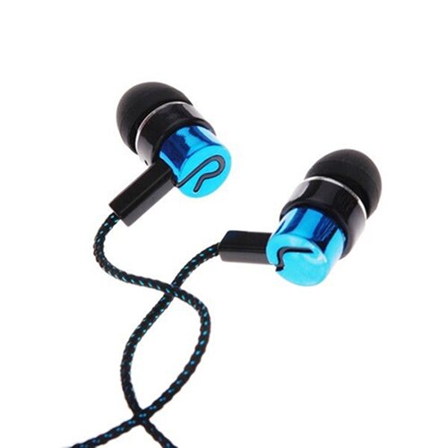 3.5mm In-Ear Oordopjes Bedrade Stereo Braid Cord Oortelefoon Headset Voor Telefoon
