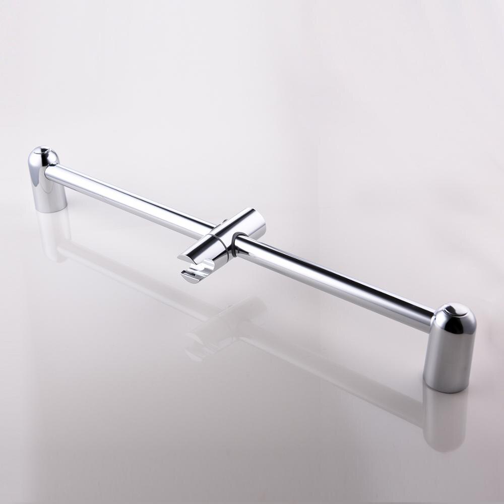 Plastic Chrome Shower Sliding Bar Adjustable Sliding Bar With Soap Dish For Bathroom Washroom