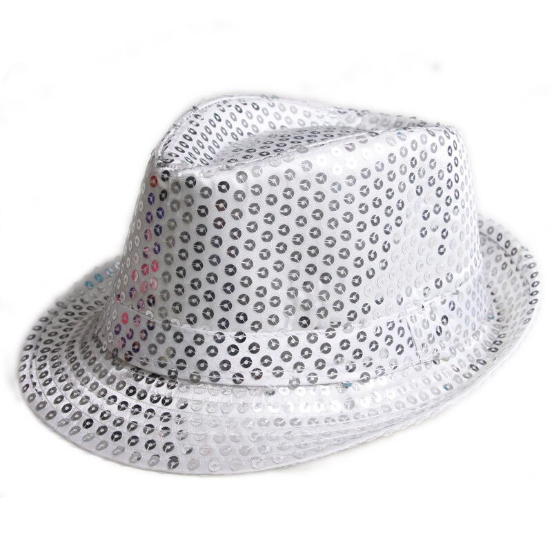 Merk kind kind dansfeest club fedora bling pailletten jazz hoed trilby podium optreden zonne zomerhoed: Splinter