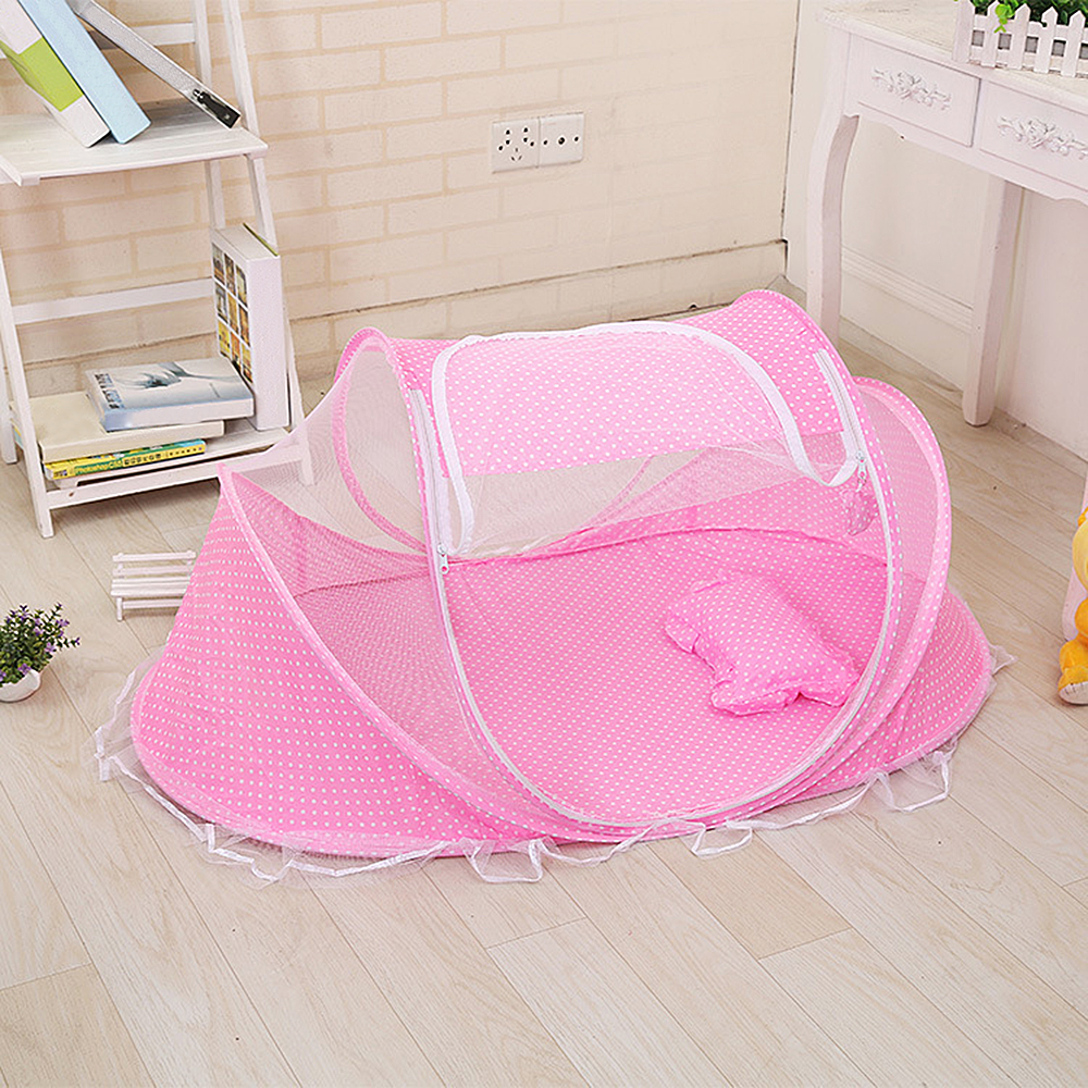 Baby Beddengoed Wieg Netting Opvouwbare Baby Muziek Muskietennetten Bed Matras Kussen Pakken Voor Kinderen Klamboe Vouwen