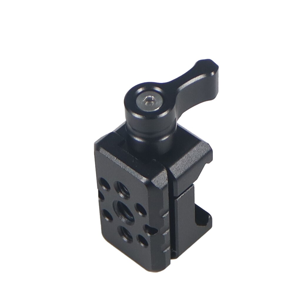 Quick Release Clamp NATO Standard Clamp with 1/4" M4 Mounting Holes for DIY Magic Arm Rig for Cold Shoe Monitor Support 16-23mm