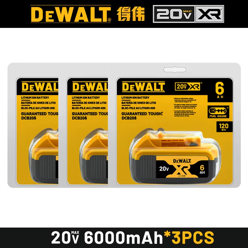 100% original DEWALT 20V battery, dewalt power tool DCB606, DCB205，DCB206，DCBGene，DCB200 MAX，20V，60V， 6AH,9AH,dewalt batteries