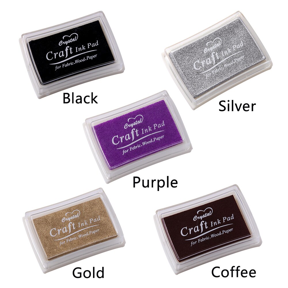 Wedding Children Toy Oil Based DIY Craft Ink Pad Rubber Stamps for Fabric Wood Paper DIY School Office Badge Supplies