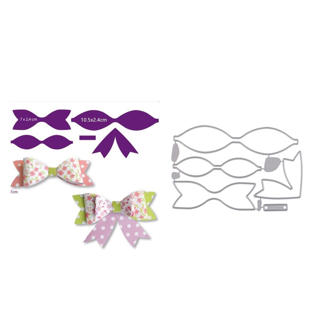 Bowknot Bow Metal Cutting Dies Stencils DIY Scrapbooking Die Cuts Embossing Paper Cards Craft Album Decor for Girls Kids