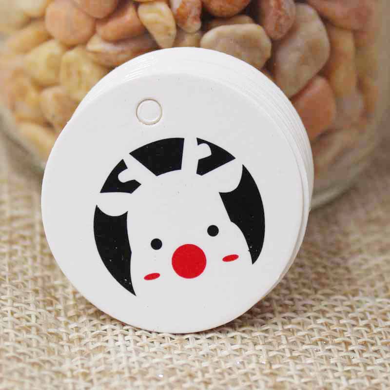1.18 cala biały/papier do druku kraft tagi zdjęcie 100 sztuk hand made tag z papier przepełniony miłością Tag dla DIY pudełko handmade dobrodziejstw: white3deer