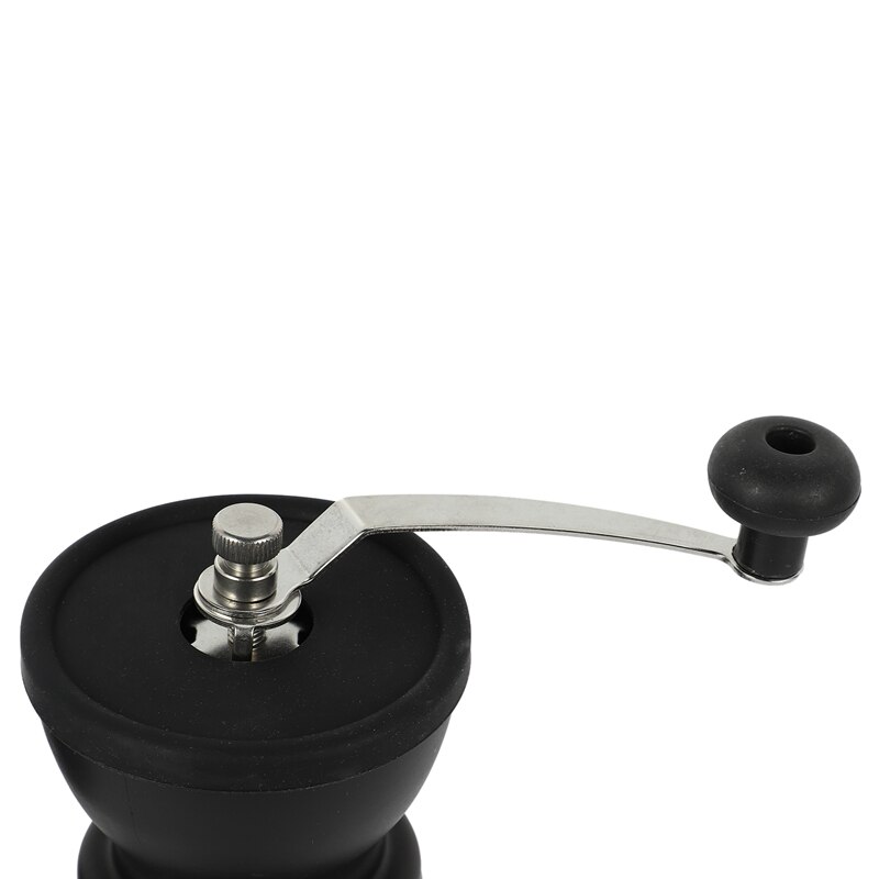 Manual Coffee Grinder With Ceramic Burrs, Hand Coffee Mill With Two Glass Jars Brush And Tablespoon Scoop
