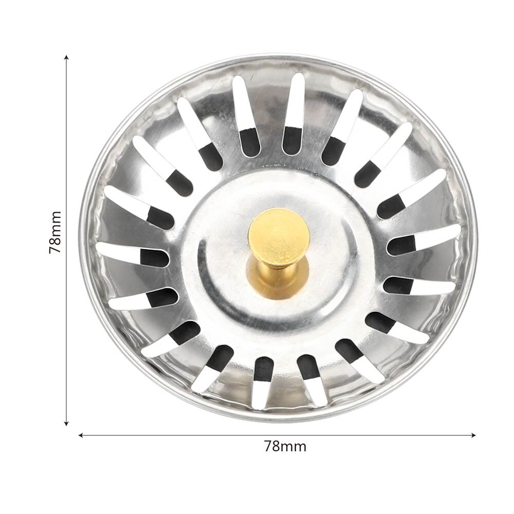 Waste Catcher Drain Kitchen Accessories Stainless Steel Waste Plug Kitchen Sink Strainer Stopper Bathroom Hair Catcher 1PC