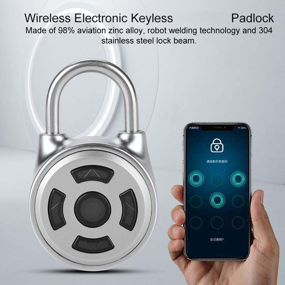 Universal bluetooth hængelås elektronisk app kontrol smart lås nøglefri lås intelligent tyverisikring hængelås skoleskab