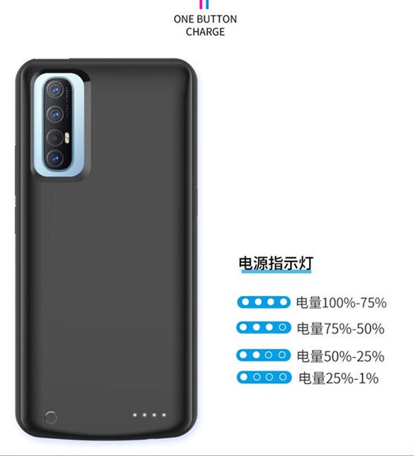 Battery Charge Cases For Reno3 6800mAh External Battery Power Bank Case For OPPO Reno3 pro Battery Case