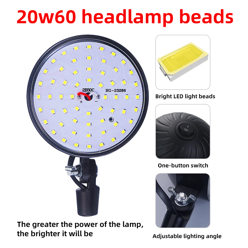 LED CNC atelier lampe de travail tour lumière industrielle 12/20W 110-220V Flexible col de cygne lampe à Base magnétique pour établi