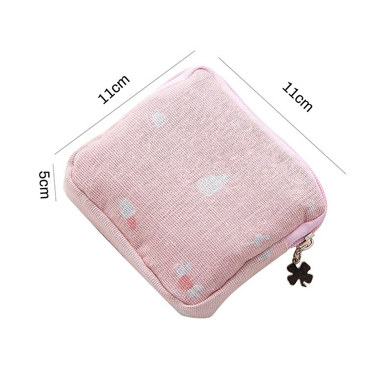 Women Girl Sanitary Pad Pouch Napkin Towel Storage Bag Credit Card Holder Coin Purse Cosmetics Headphone Case Sanitary Pouch: 12.5x12.5x5cm g