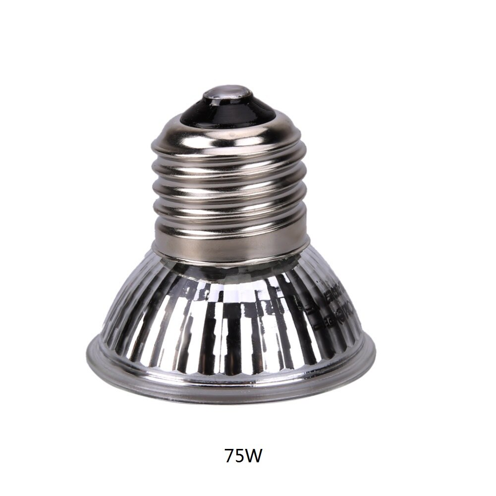 Lámpara para reptiles UVA + UVB 3,0 de 25/50/75W, luces de calefacción para tortugas, mascotas, anfibios, Control de temperatura, lámpara solar de 4,8x5cm: 75W