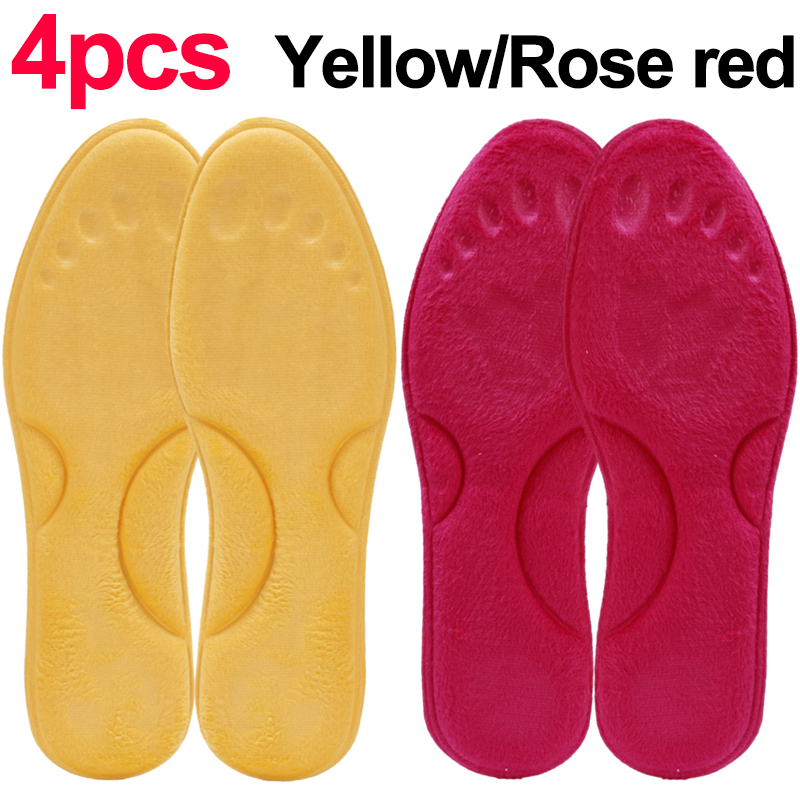 2Pairs Self Heating Insoles Thermostatic Thermal Insole Massage Memory Foam Arch Support Shoe Pad Heated Pads Winter Men Women: SKY BLUE / 5