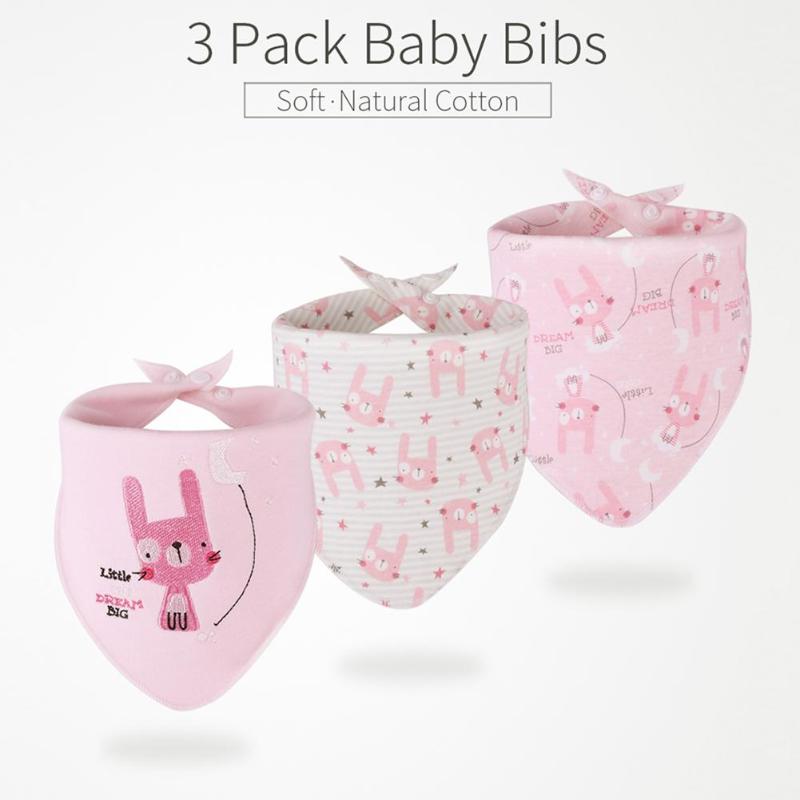 3 Stks/set Pasgeboren Baby Speeksel Handdoek Verstelbare Baby Slabbetjes Burp Doek Herbruikbare Baby Driehoek Slabbetjes Wasbare Feeding Accessoires